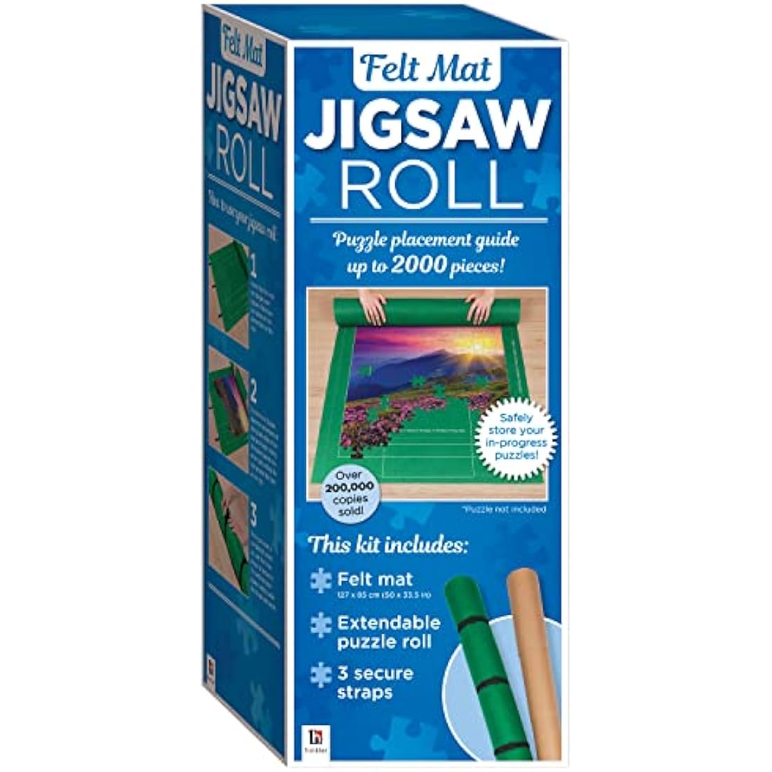 Hinkler Felt Jigsaw Puzzle Roll Mat – Storage for Up to 2000 Pieces