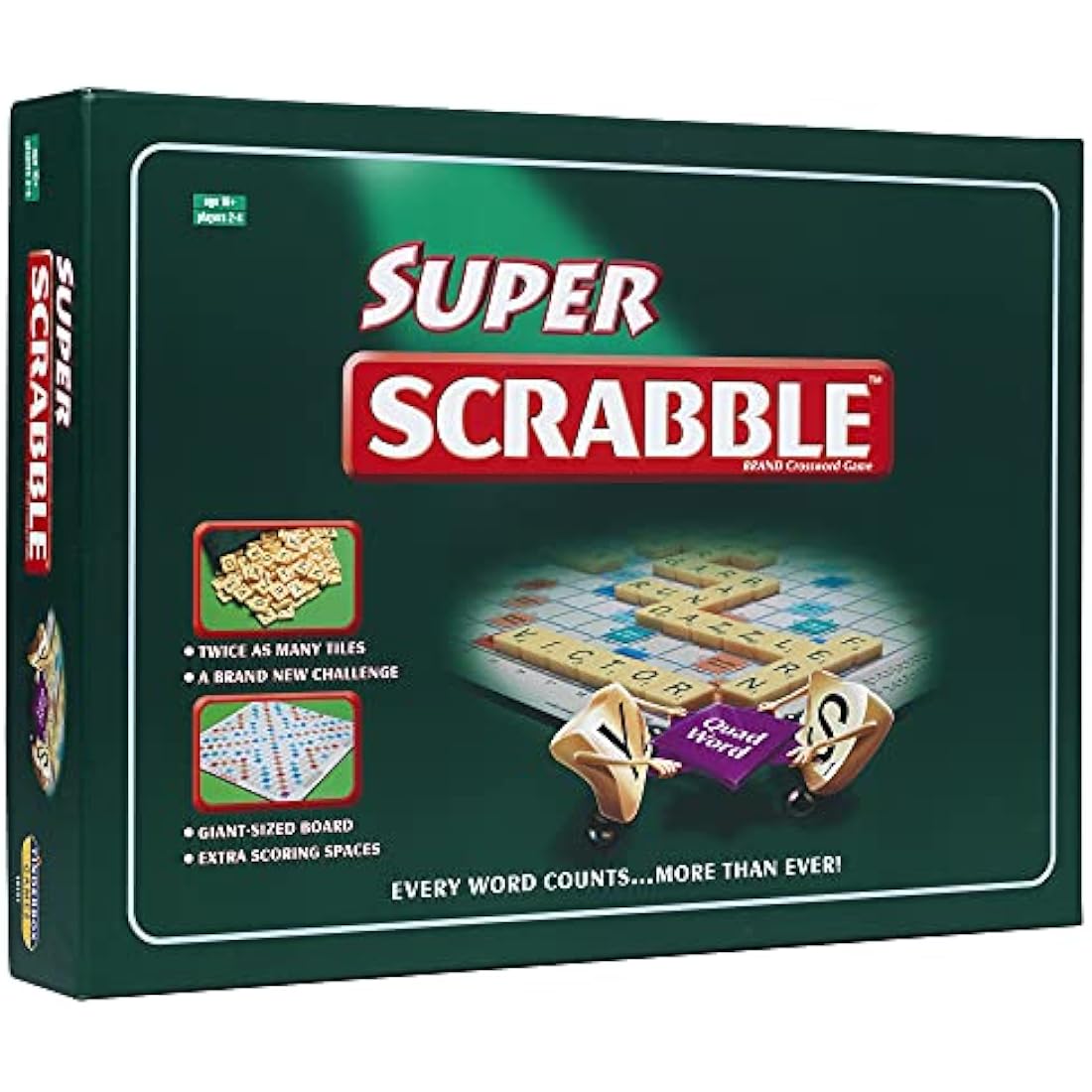 Ideal Super Scrabble Board Game - Giant Board with 200 Letter Tiles