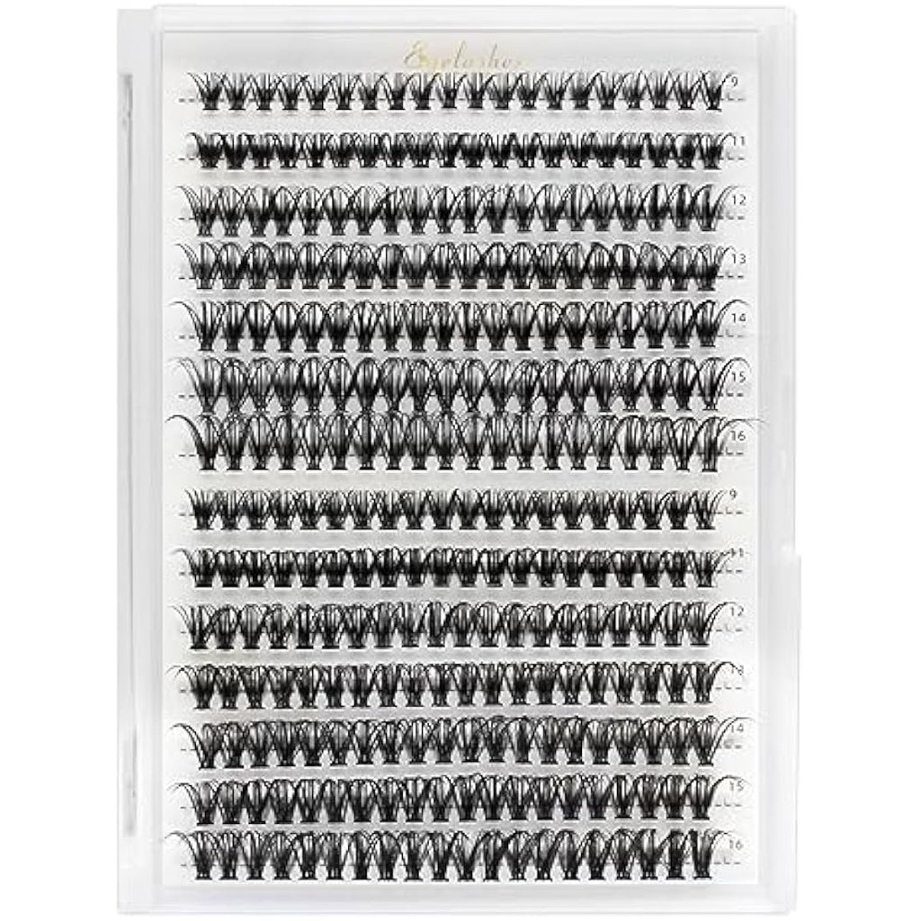 Bransfy DIY Eyelash Extension Clusters | 280pcs D Curl Faux Mink Lashes