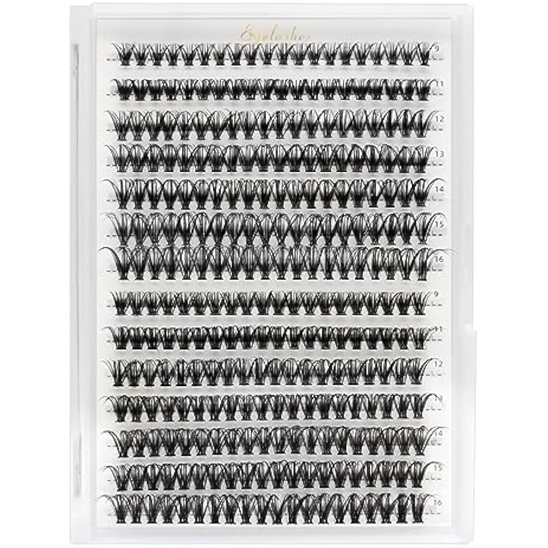 Bransfy DIY Eyelash Extension Clusters | 280pcs D Curl Faux Mink Lashes
