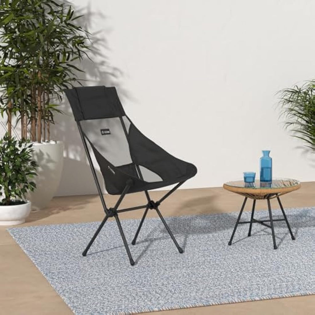 Helinox Sunset Chair – Lightweight High-Back Camping Chair, Blackout