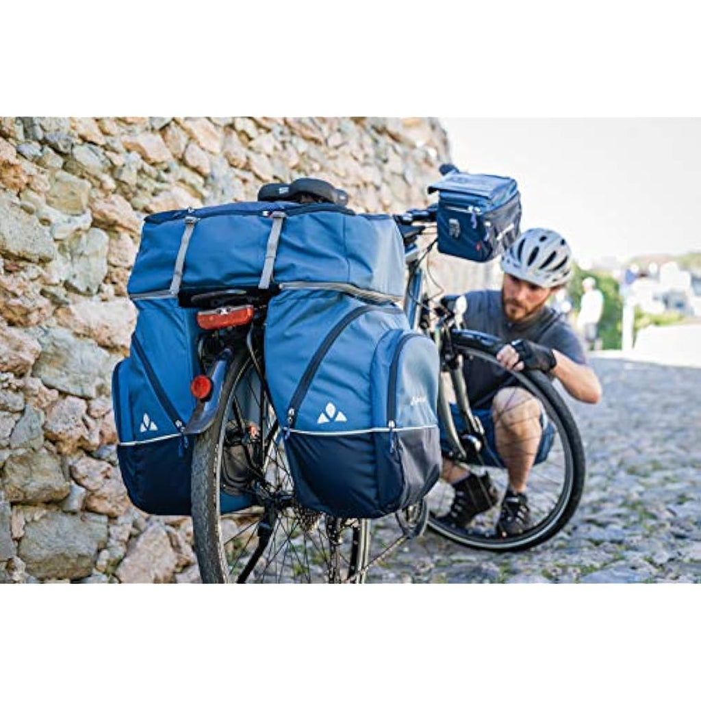 VAUDE Karakorum Rear Panniers | Eco-Friendly 3-in-1 Bike Touring Bag