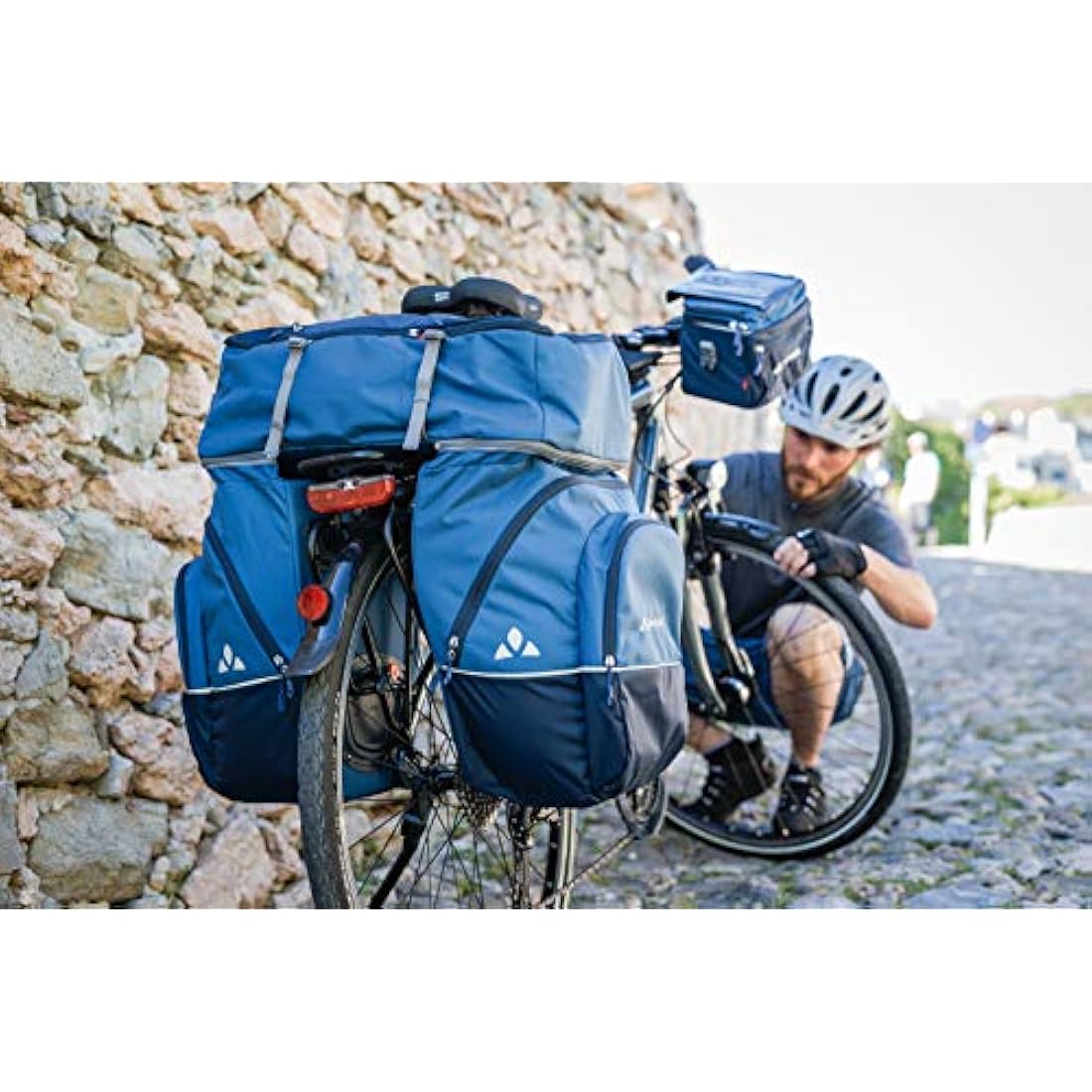VAUDE Karakorum Rear Panniers | Eco-Friendly 3-in-1 Bike Touring Bag