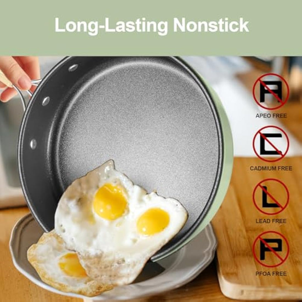 Odoland 15pcs Camping Cookware Mess Kit with Kettle and Utensils