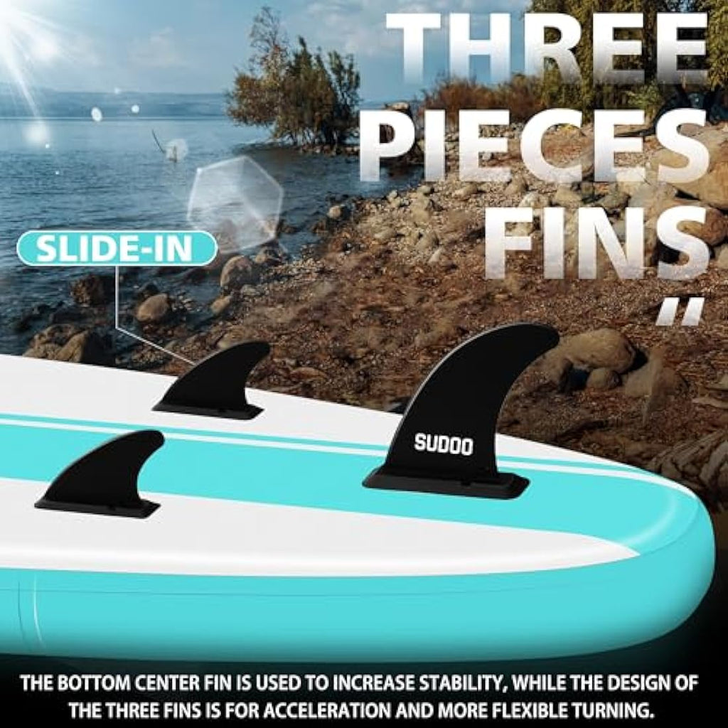 SUDOO Inflatable Stand Up Paddle Board - 10'6" Ultra-Light SUP Board Set