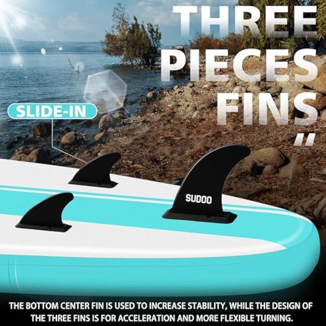 SUDOO Inflatable Stand Up Paddle Board - 10'6" Ultra-Light SUP Board Set