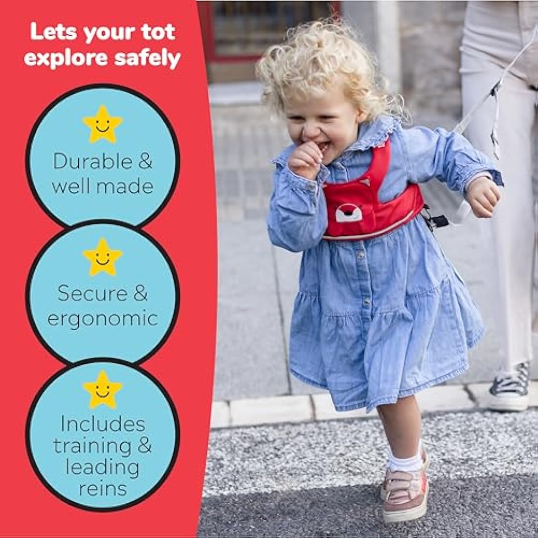 Trunki ToddlePak Baby Walking Reins & Safety Harness – Felix Fox Red