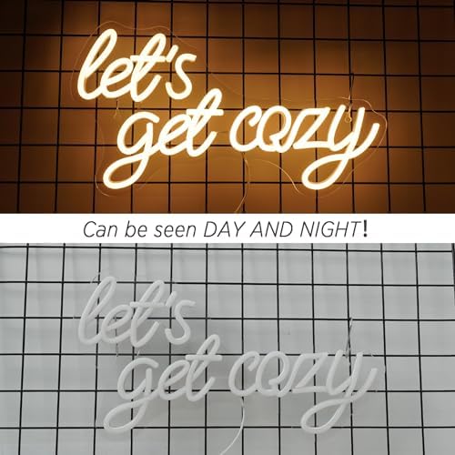 Horseneon Let's Get Cozy Neon Sign - Dimmable Warm White LED Wall Art