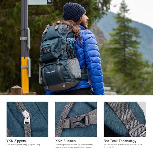 MOUNTAINTOP 40L Hiking Backpack | Water Resistant Trekking Rucksack