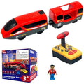 Jolof Store Electric Magnetic Train Toy for Wooden Tracks – 4 Piece Set