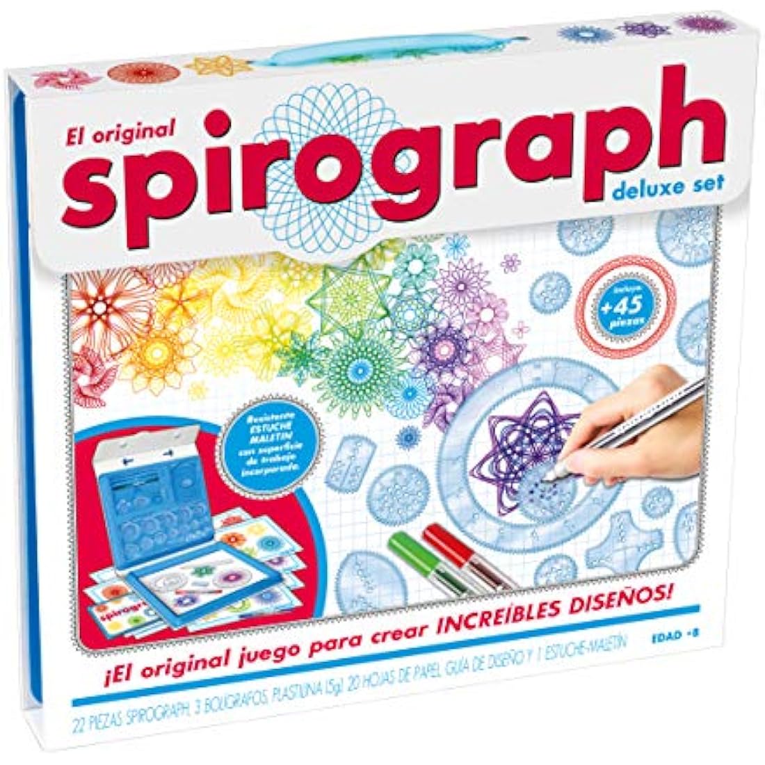 Spirograph Deluxe – Kit de Dessin Mandala et Jeu Créatif – 45 Pièces