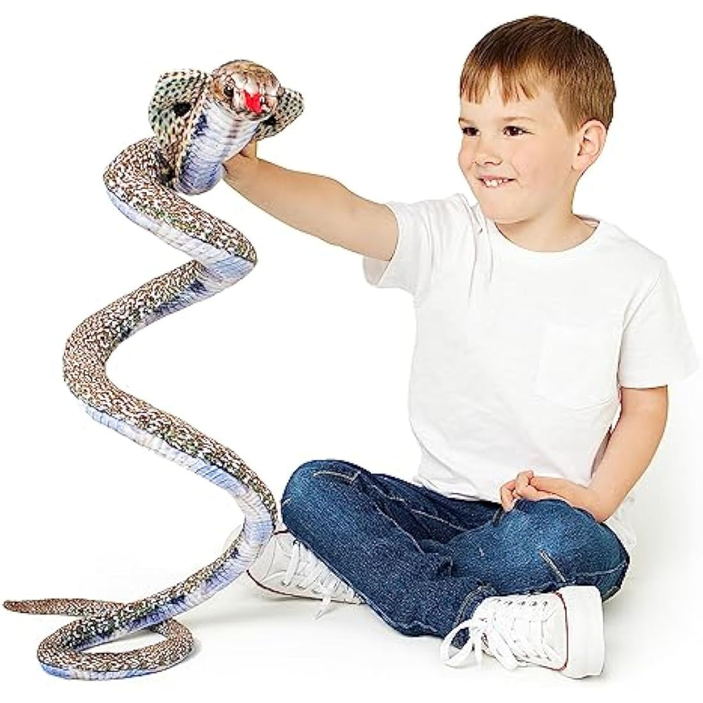Zappi Co Cobra Stuffed Animal – 24cm Realistic Soft Plush Snake Toy