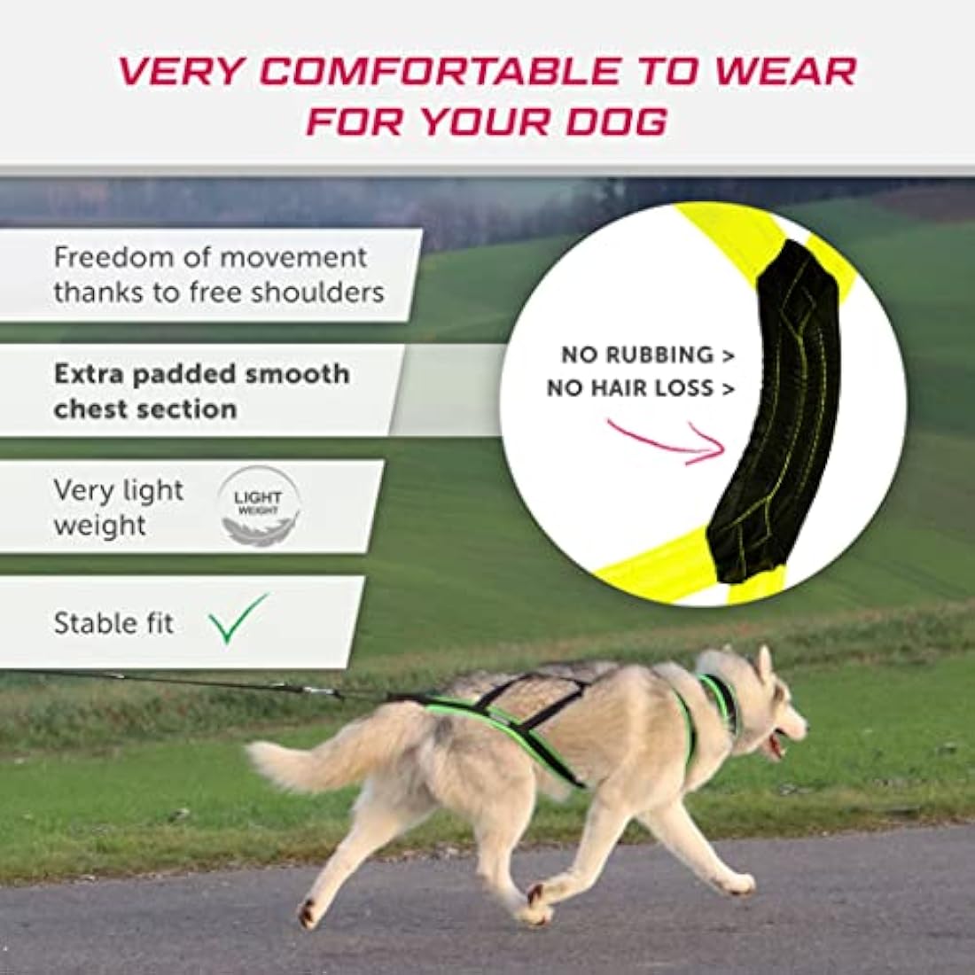 Lasaline X-Back Dog Pulling Harness for Canicross and Bikejoring