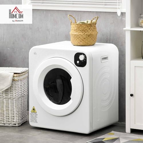 HOMCOM 6kg Vented Tumble Dryer | Portable Freestanding White Dryer