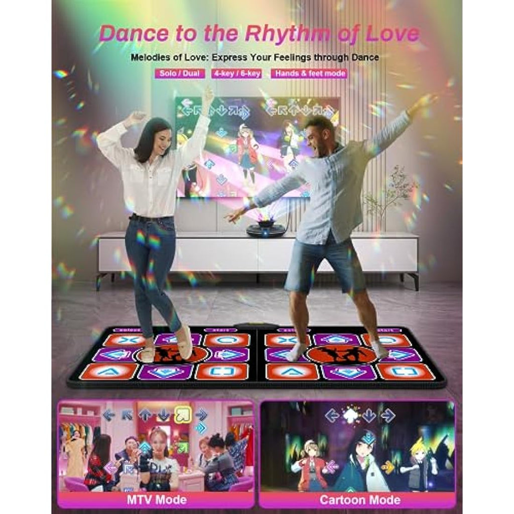 Jolof Store Acelufly Dance Mat – Double Wireless Flannel Pad with Camera