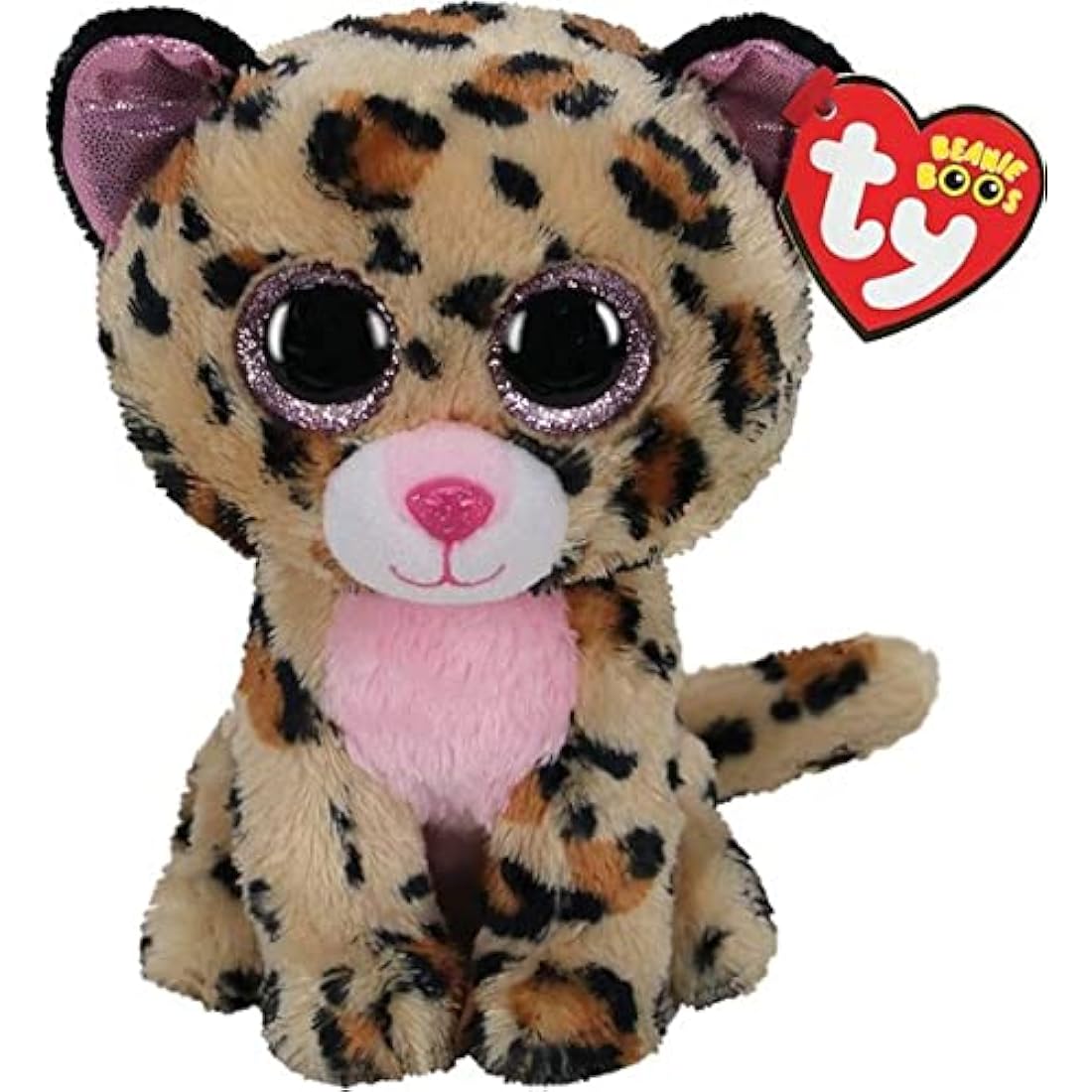 Ty Beanie Boos Livvie Leopard Plush Stuffed Animal - 15cm Soft Toy