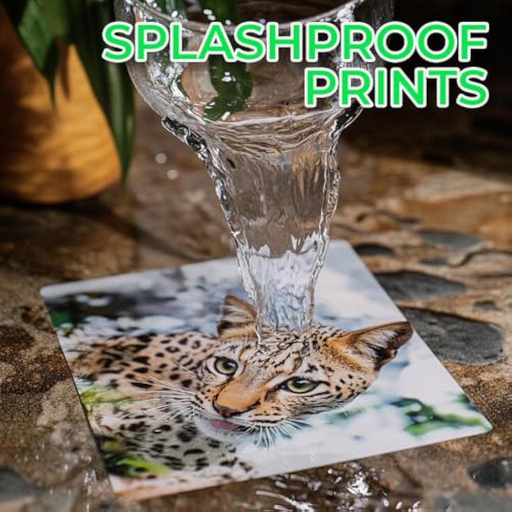 Evergreen Goods A4 White Glossy Sticker Paper – 200 Splashproof Sheets