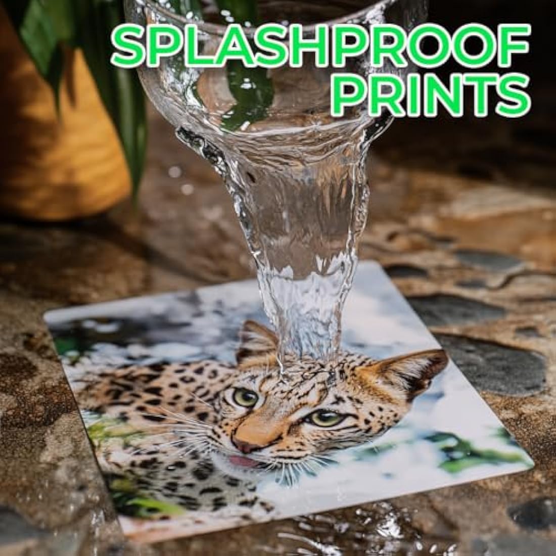Evergreen Goods A4 White Glossy Sticker Paper – 200 Splashproof Sheets