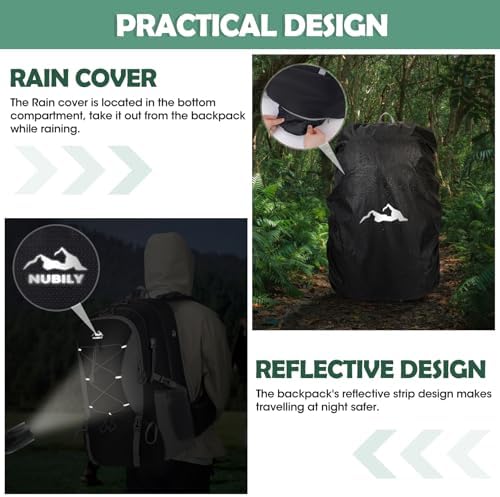 50L Hiking Backpack – Waterproof Camping Rucksack with Shoe Pocket