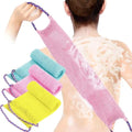 TENQUAN African Exfoliating Net Bath Sponge - 3 Pack Nylon Body Scrubber