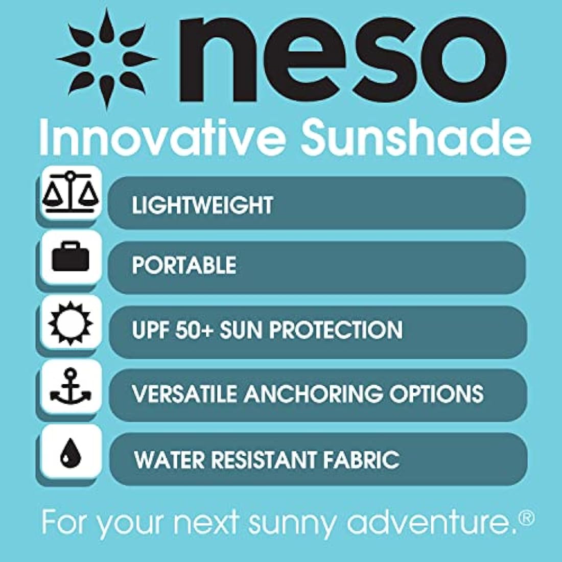Neso Tents Grande Beach Tent | UPF 50+ Sun Shelter with Cooler Pocket