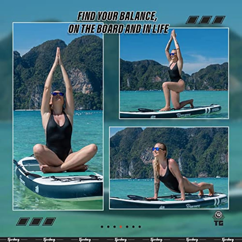 TIGERXBANG Inflatable Stand Up Paddle Board – 10'6" Ultra-Light PVC SUP