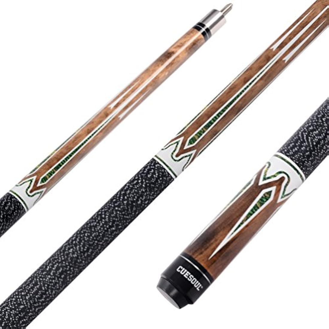 CUESOUL 58" Maple Pool Cue Stick Set with 2x2 Hard Case and Accessories