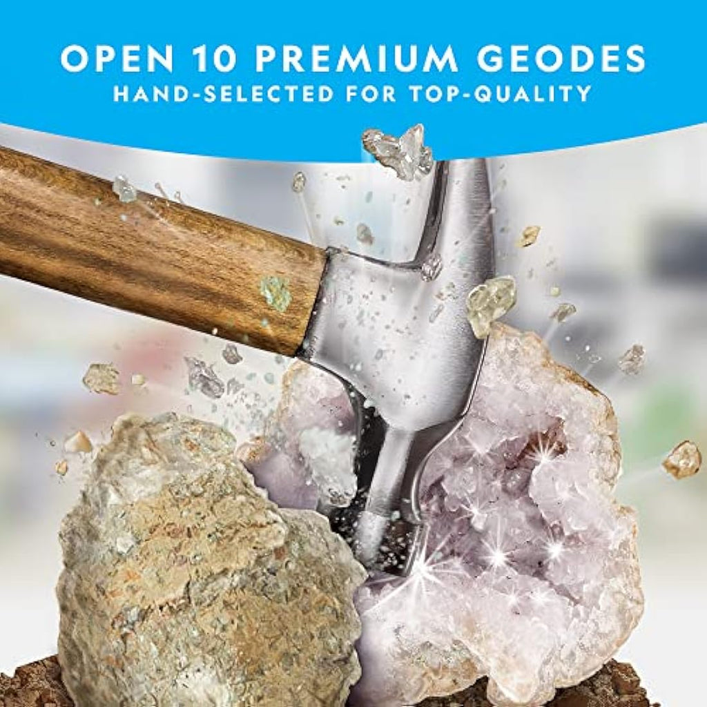 National Geographic 10 Premium Geodes STEM Science Kit with Goggles