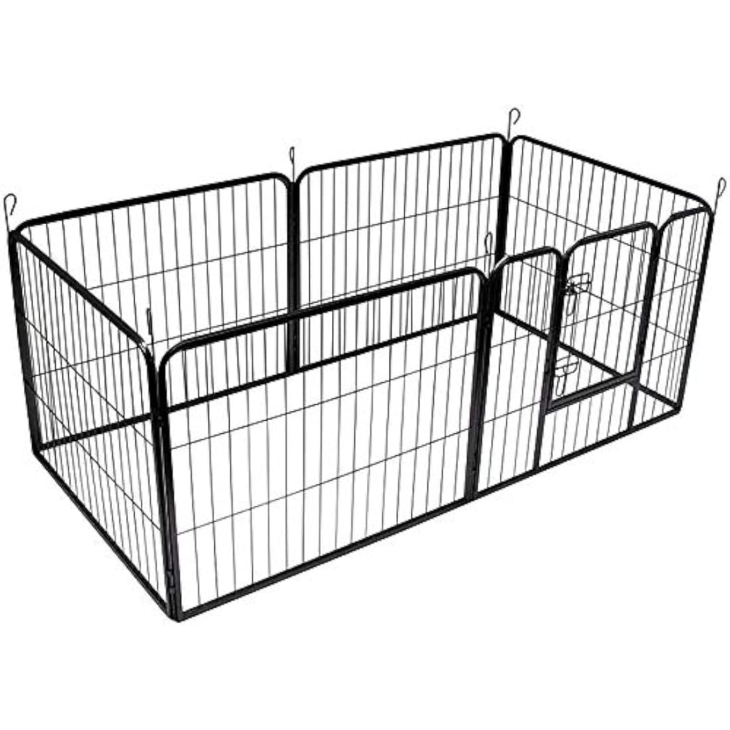 Bunny Business Heavy Duty 6 Panel Puppy Playpen - Gunmetal Grey