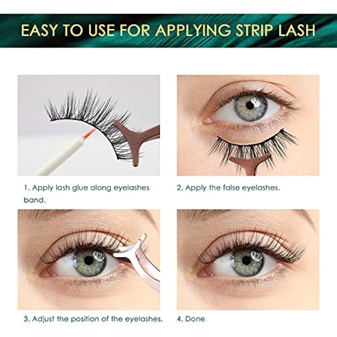 Lanciley Eyelash Glue Set – Waterproof Clear & Black Strip Lash Adhesive