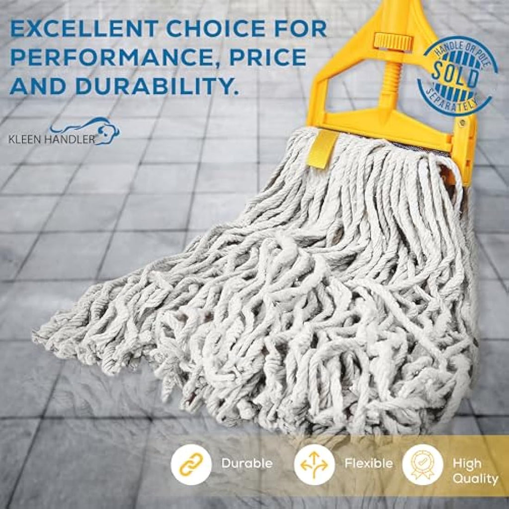 Kleen Handler Cotton Mop Head Replacement | 450g Absorbent Wet Mop Refill