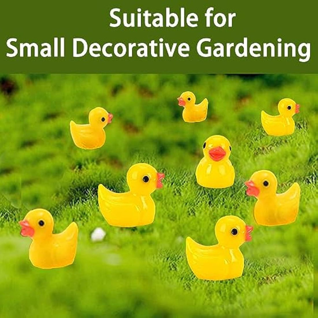 100PCS Mini Resin Ducks - Tiny Realistic Fairy Garden Figurines