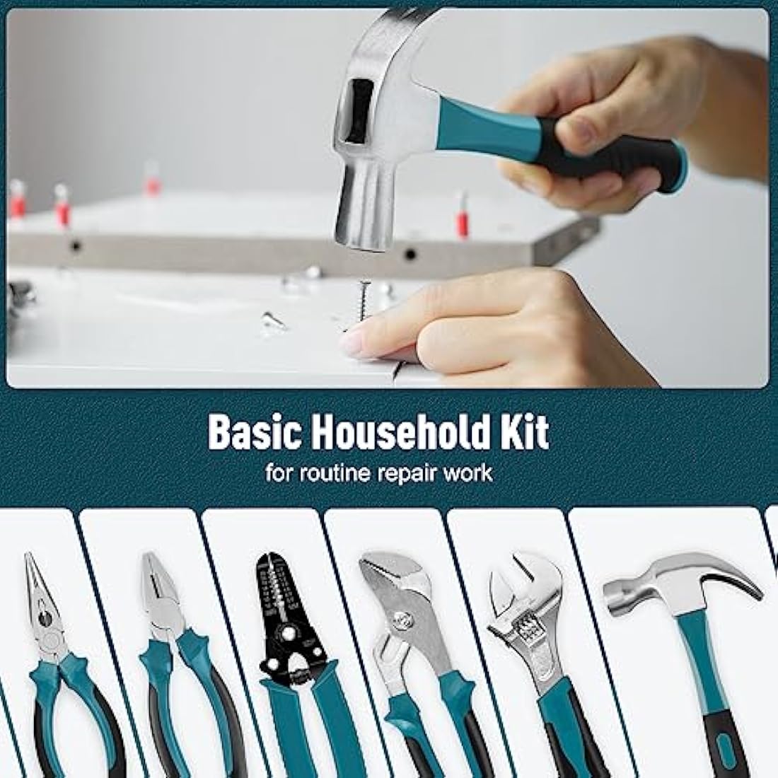 Sundpey 281-Piece Home Tool Kit – Portable Hand Tool Set with Case