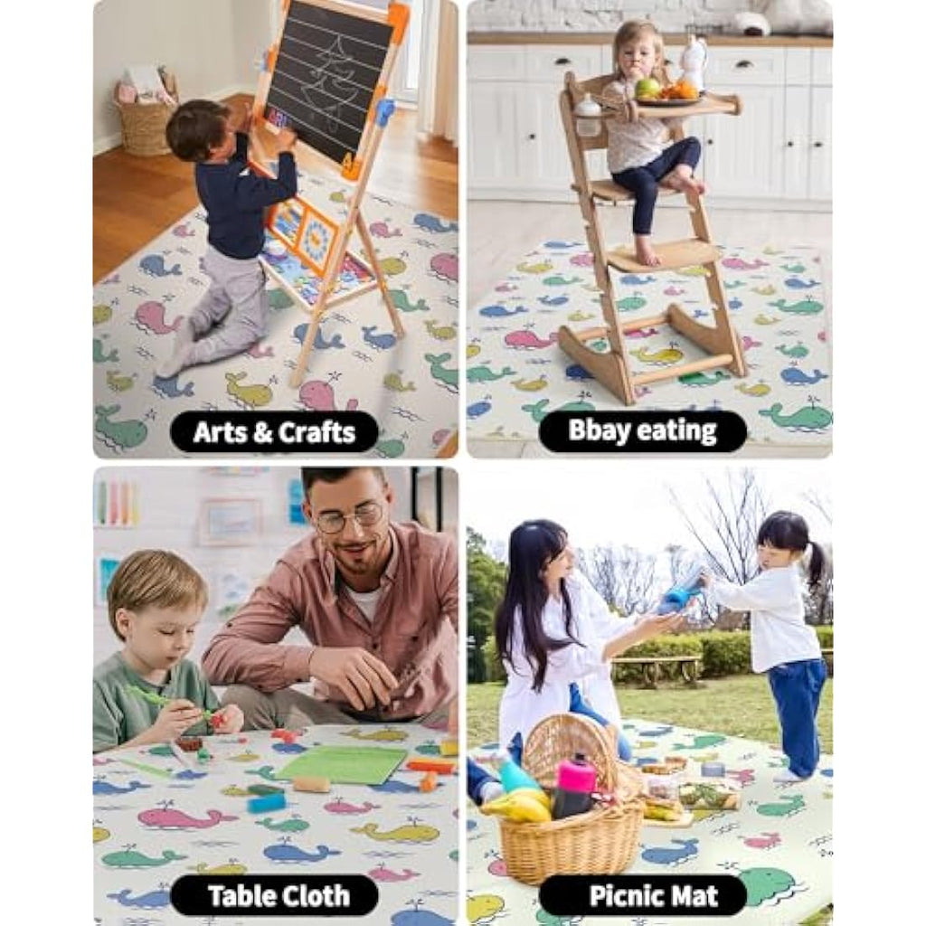 High Chair Splat Mat – 51" Waterproof Non-Slip Baby Mess Mat