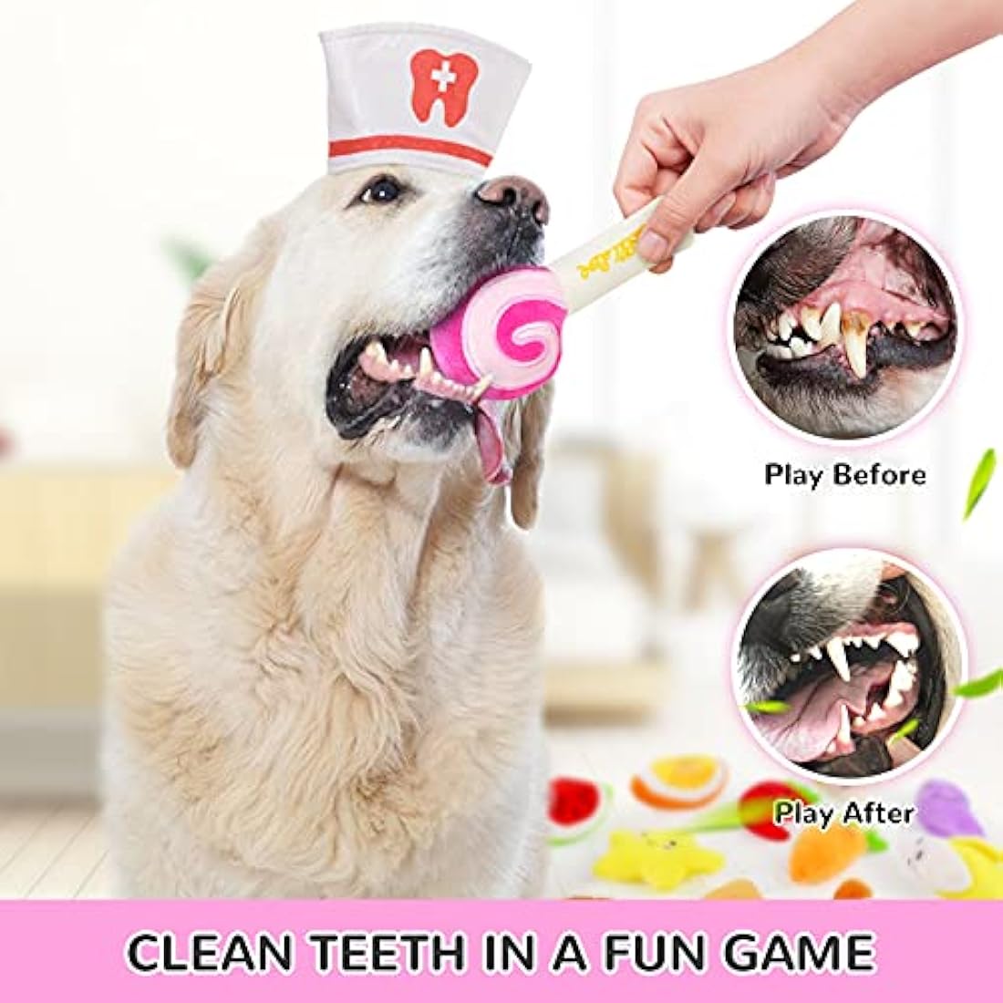 Legend Sandy 14-Pack Squeaky Plush Dog Toys for Small Puppies