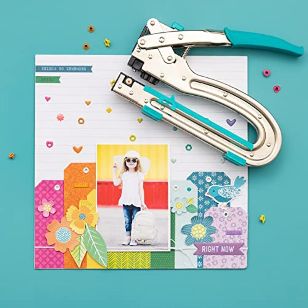 We R Memory Keepers Crop-a-Dile II Big Bite Paper Punch – Aqua