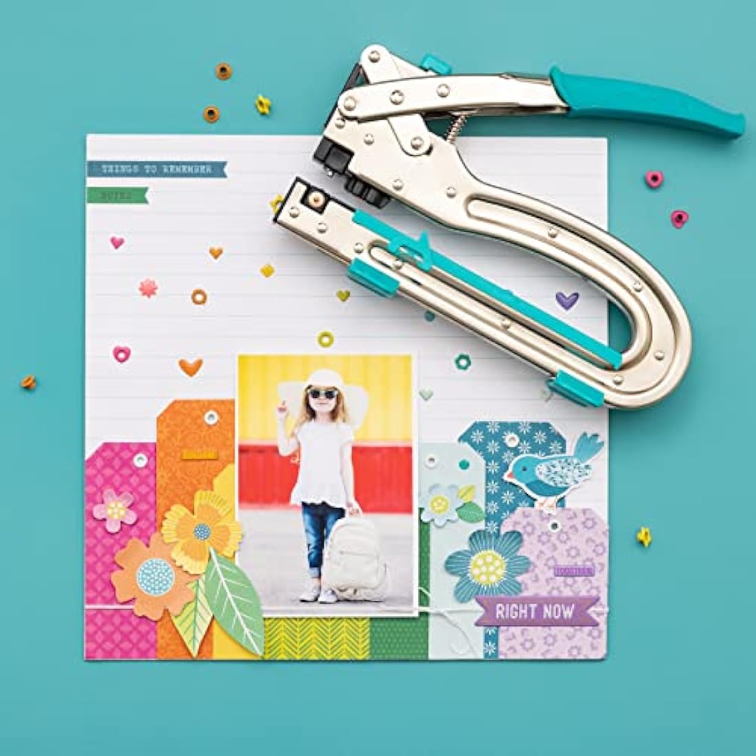 We R Memory Keepers Crop-a-Dile II Big Bite Paper Punch – Aqua