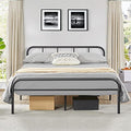 Yaheetech 5ft King Metal Bed Frame with High Headboard and Storage