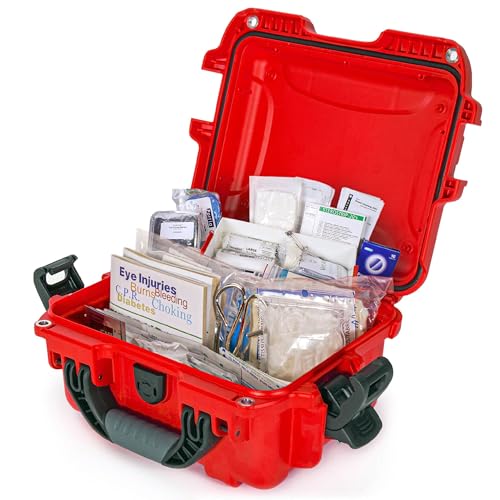 NANUK 905 Waterproof First Aid Case – Impact Resistant Hard Shell - Red