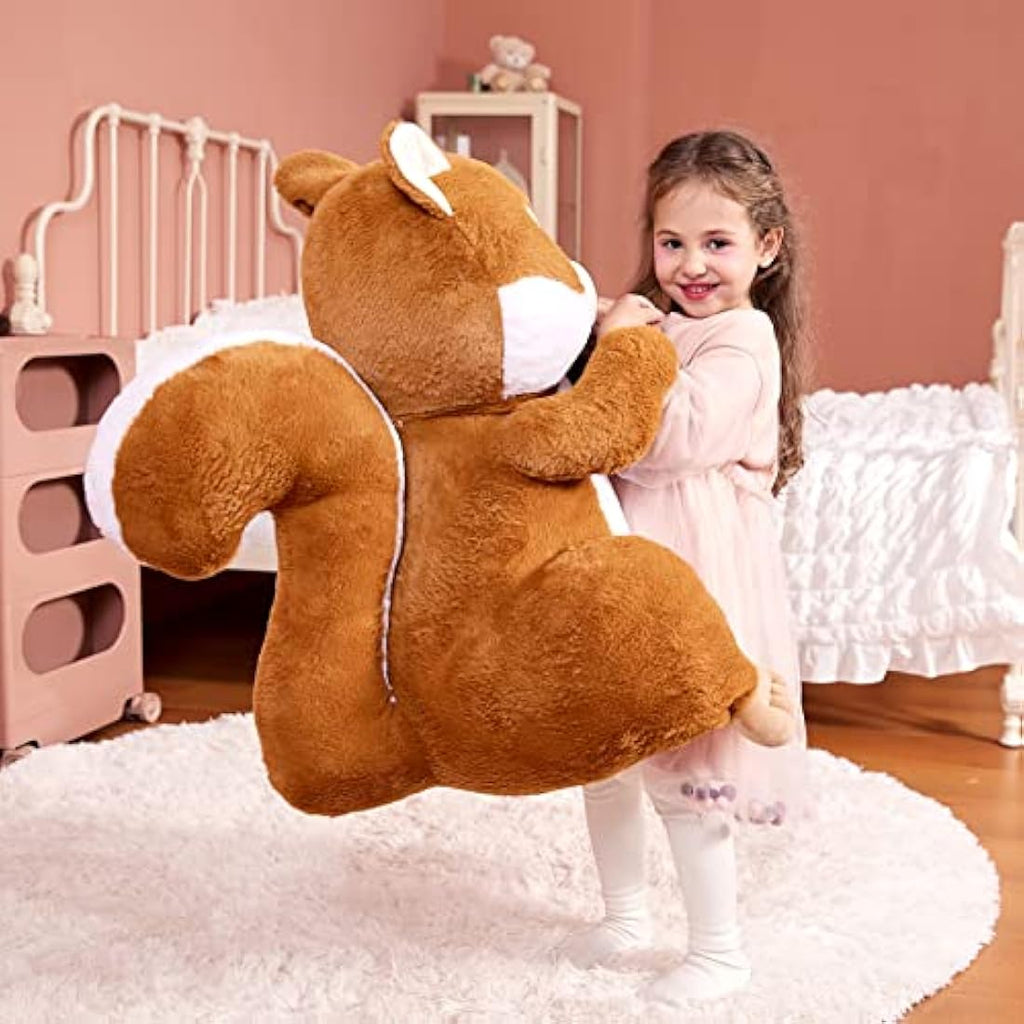 IKASA Giant Squirrel Stuffed Animal – 60cm Large Soft Plush Toy for Kids