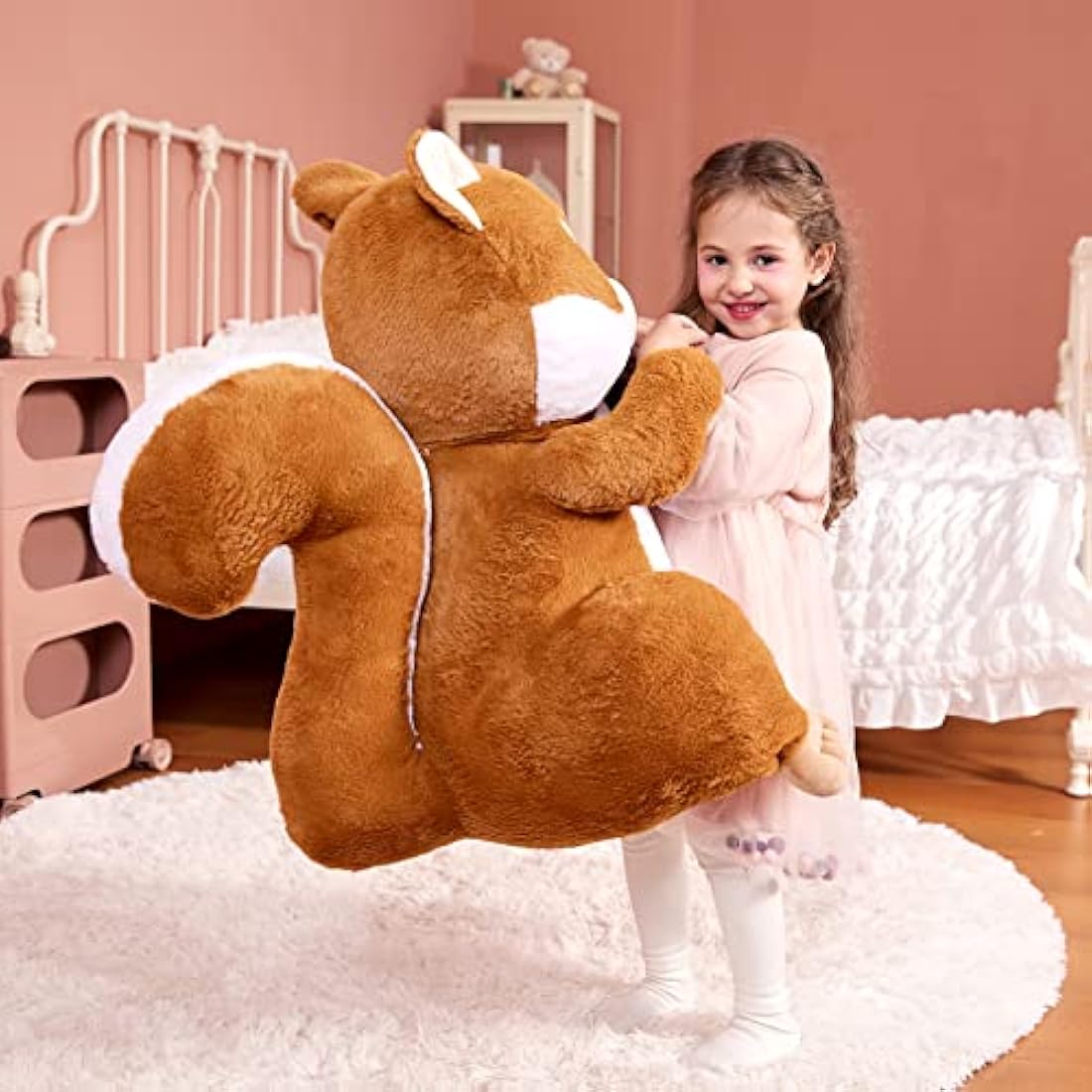IKASA Giant Squirrel Stuffed Animal – 60cm Large Soft Plush Toy for Kids