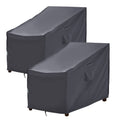 F&J Outdoors Waterproof Garden Chair Covers, 2-Pack UV Resistant Grey