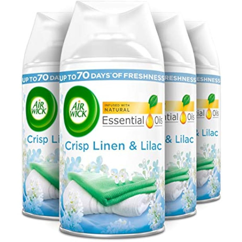 Air Wick Freshmatic Max Refill - Crisp Linen & Lilac, 250ml (4 Pack)