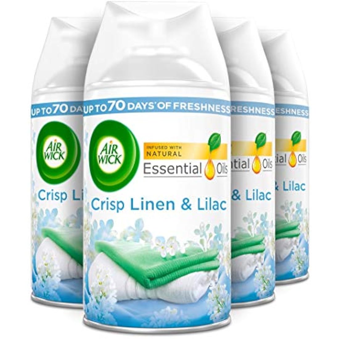 Air Wick Freshmatic Max Refill - Crisp Linen & Lilac, 250ml (4 Pack)