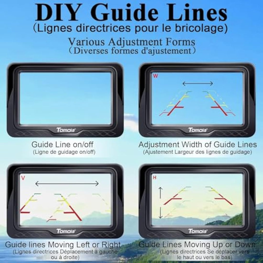 Tomoia T1 HD 1080P Backup Camera Kit | 4.3" Monitor & IP69 Waterproof