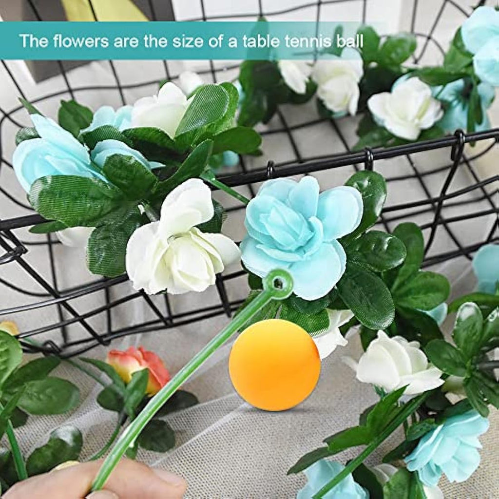 LumenTY 2.5m Artificial Rose Garland - 2 Pack Silk Flower Vine Decor