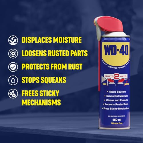 WD-40 Multi-Use Lubricant Spray 450ml – Smart Straw Rust Protection