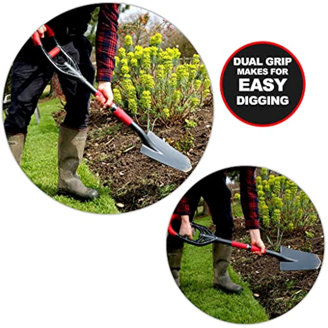 Roamwild Multi-Digger Garden Spade | Lightweight Fibreglass Root Cutter