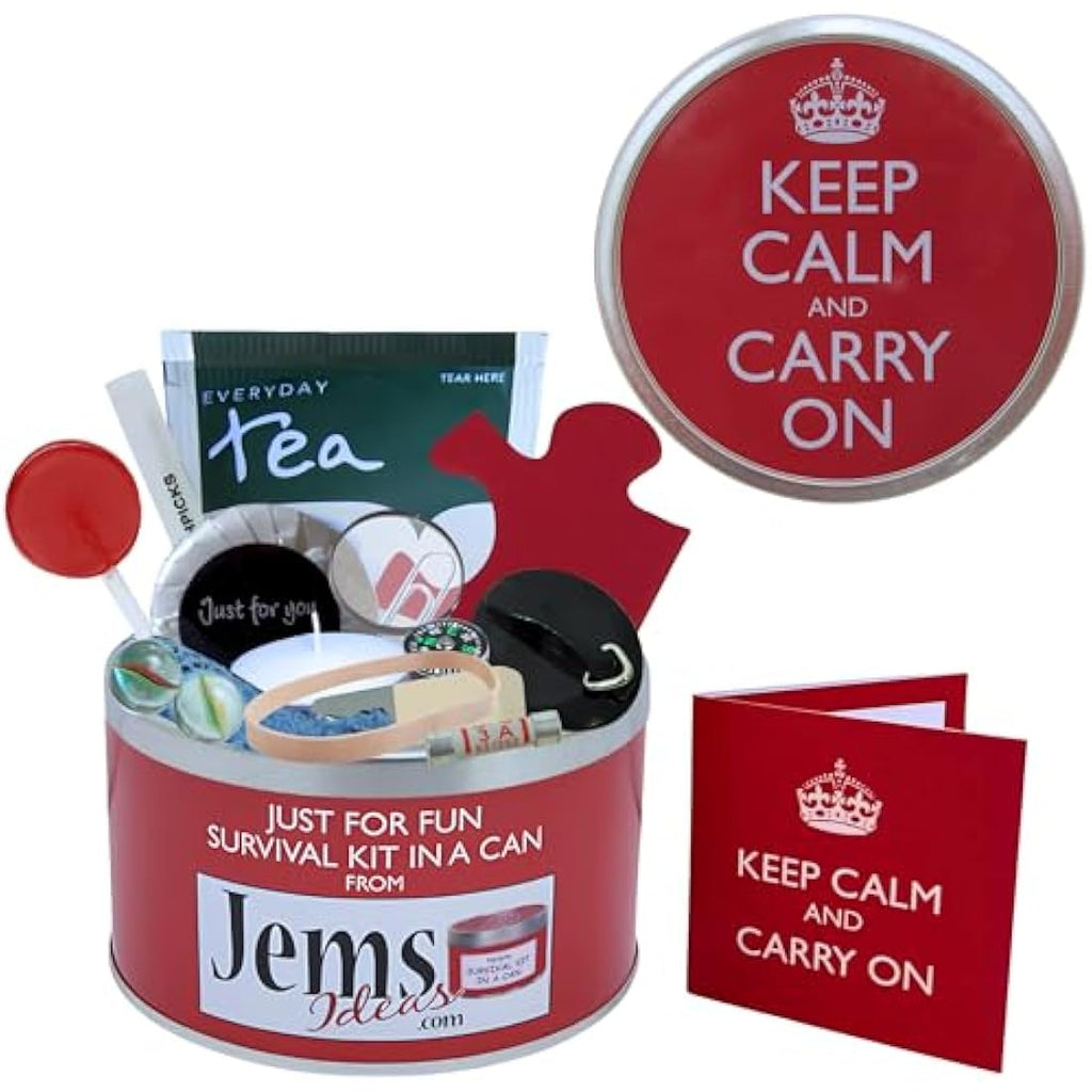 Keep Calm & Carry On Survival Kit - Funny Novelty Gift Set