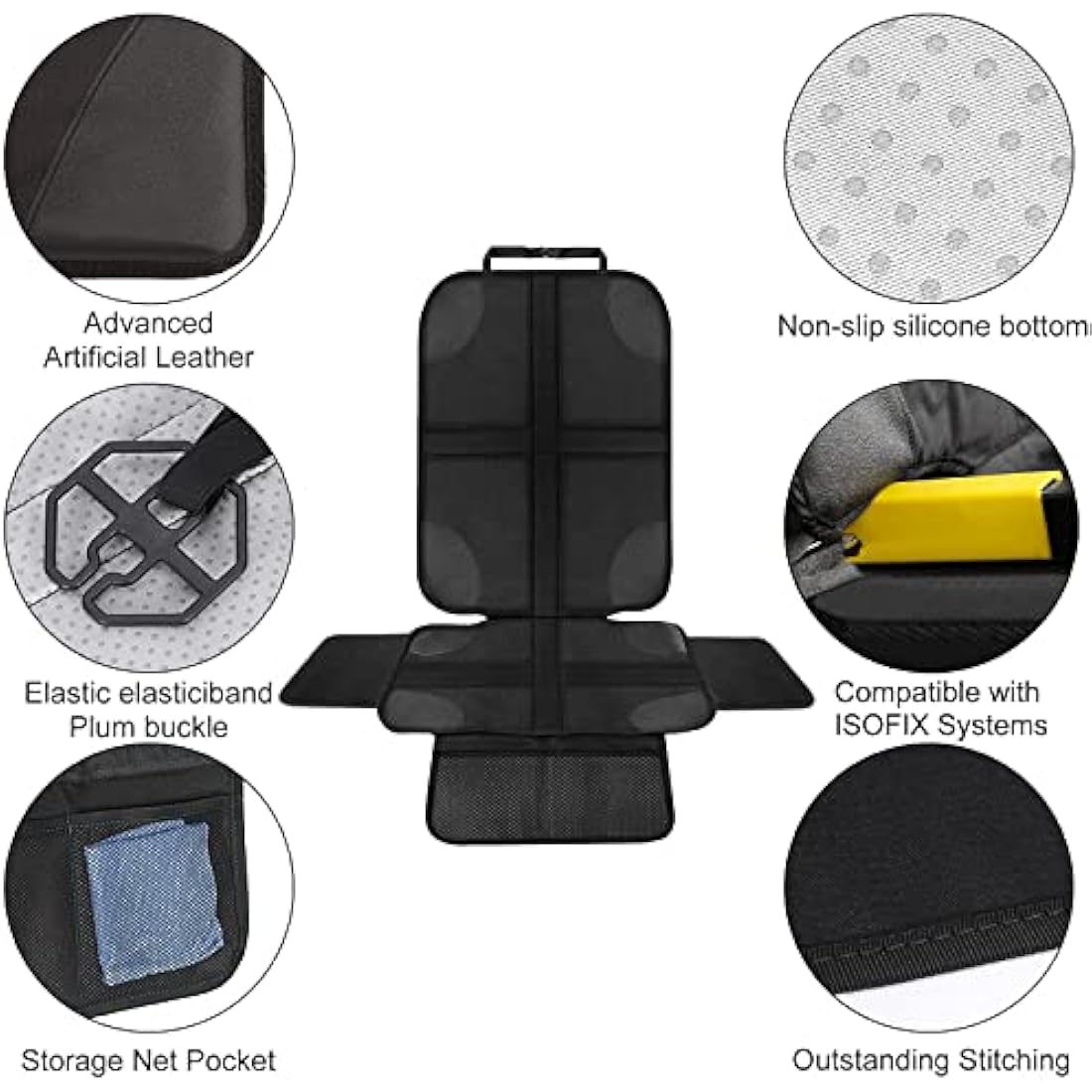 HONZUEN Baby Car Seat Protector – Non-Slip Waterproof ISOFIX Liner